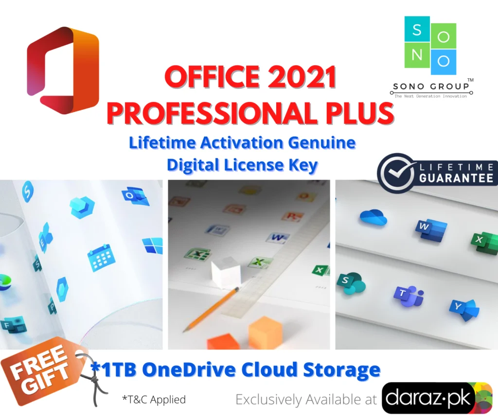 MICROSOFT OFFICE 2021 Professional Plus ✔100% GUARANTEE Geniune By [sonogroup.pk]