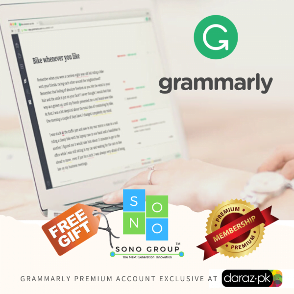 GRAMMARLY PREMIUM Membership EXCLUSIVE AT [sonogroup.pk]