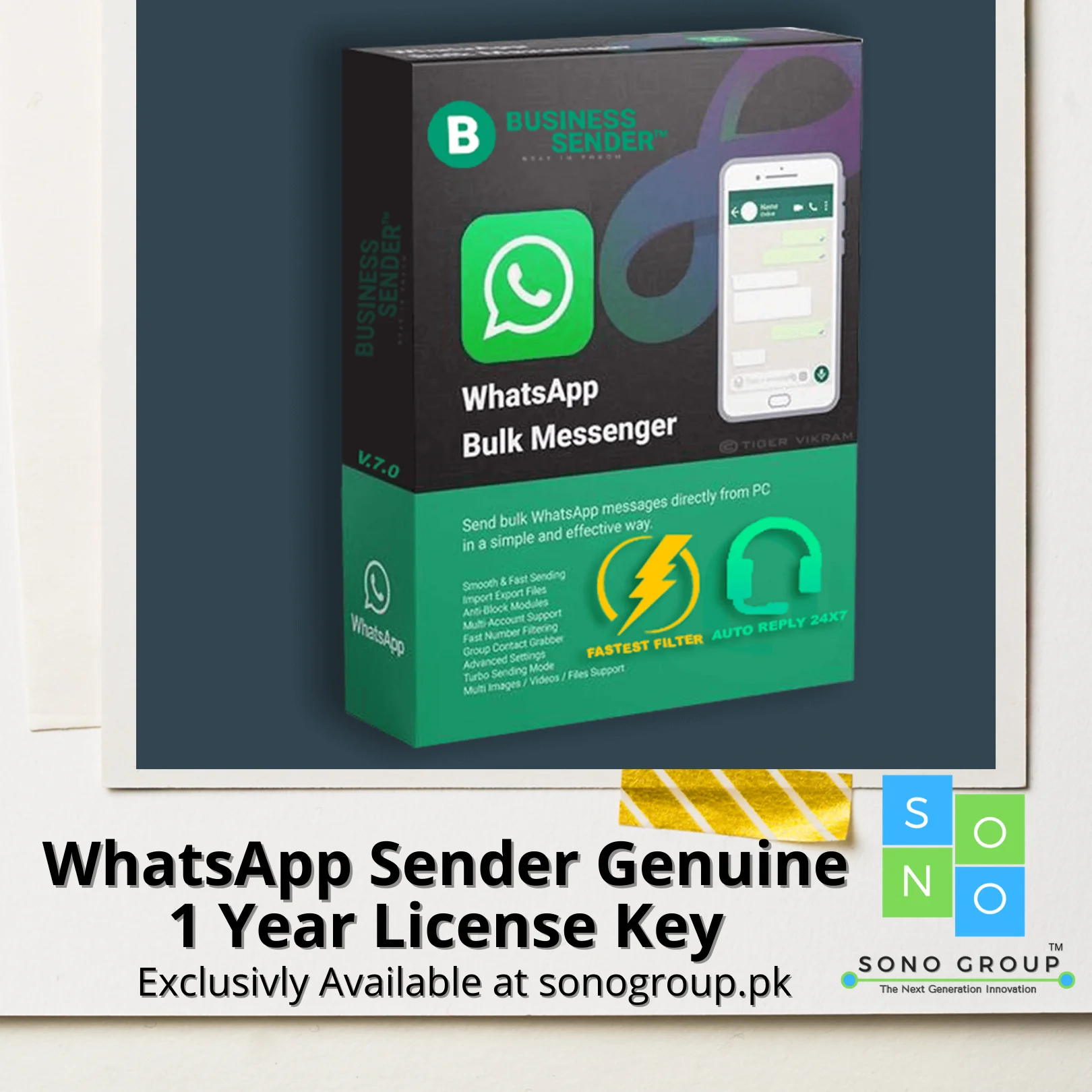 WHATSAPP Business Sender 2022 / 100% GENUINE LICENSE KEY / Bulk Blasting Messages (NOT CRACKED) (Authorized Reseller)
